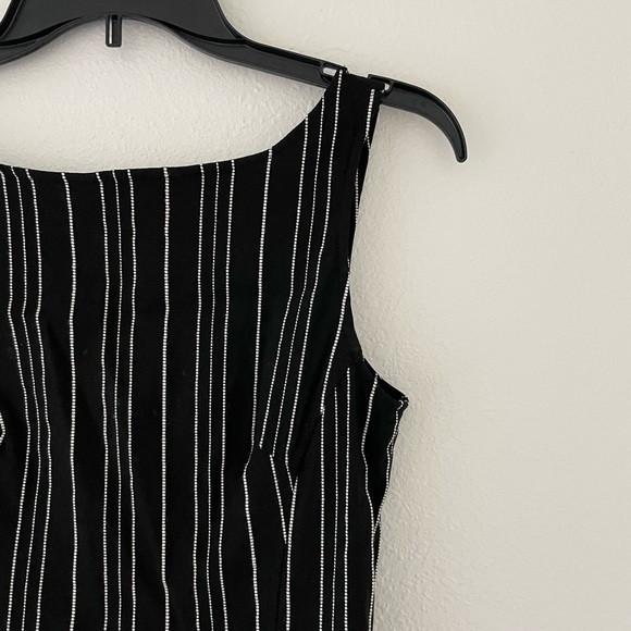 Express Stretch Pencil Striped Midi Dress - Picture 2 of 6